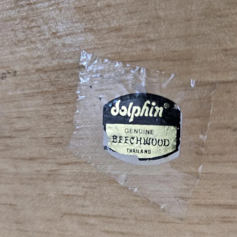 Dolphin Genuine Beechwood Wooden Holder and 8 Coasters Condensation Catch Rings